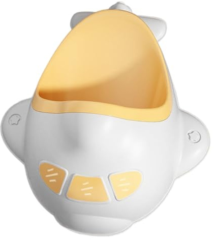 Orinatoio per Ragazzo Ragazza a Parete a Forma di Aereo, Pp | Giallo e Bianco, Design Cartoon Creativo, per Allenamento al Vasino, Facile da Pulire