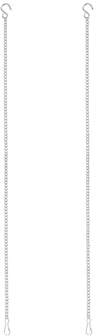 PATIKIL 2 Piezas Cadenas Colgantes Con Ganchos En S 50cm Plateado