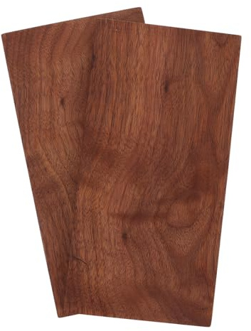 LOLIPPYY Tablas de Madera de Nogal sin Terminar para Tallar y Manualidades, 2 Piezas Gruesas 20x10x0,8 Cm, Láminas Resistentes para Proyectos de Bricolaje y Artesanía en Madera