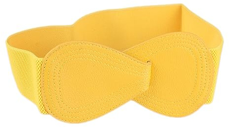 Sepheo 1 Stück Damen Breit Elastischer Gürtel 5.8cm,Stretchgürtel mit Verstellbarer Stretchy Taillengürtel,Deko Gürtel Miedergürtel,PU Leder Gürtel für Jeans Hosen Kleider,Rot