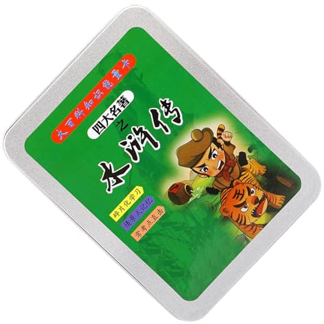 Rcniso Apprendimento di Nuove Carte di Conoscenza Divertenti e Creativi Famosi Romanzi Cinesi Educativi per Bambini 4,7x3,5x1,6 Pollici (Margine d'acqua)