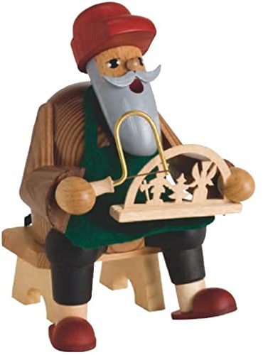 KWO Smoking Men Incense Holder, Archway Maker, 16 cm, Wood Multicolour, One Size