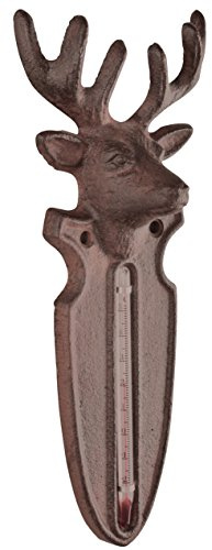 Esschert Design TH82 Hirschthermometer aus Gusseisen