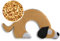 LESCHI Wärmekissen - Körnerkissen für Mikrowelle - Tier Hund Beige - anschmiegsames Nackenkissen mit Bio Weizen - ideal als Wärmespender im Winter und bei Verspannungen an Nacken Schulter Hals