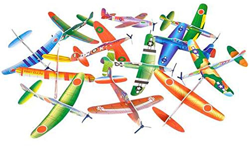 Big Mo's Toys 24 Pack 8 Inch Glider Planes - Birthday Party Favor Plane, Great Prize, Handout Glider, Flying Models, Two Dozen
