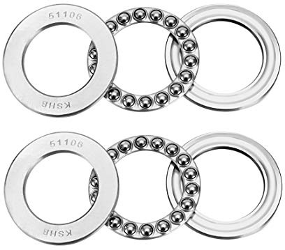 sourcing map 2 Stück 51106 Axialkugellager 30 x 47 x 11 mm Chromstahl ABEC3 Einreihige Walze