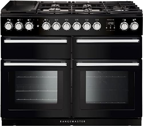 Rangemaster NEXSE110DFFBL/C 110cm Dual Fuel Range Cooker - Black 118200
