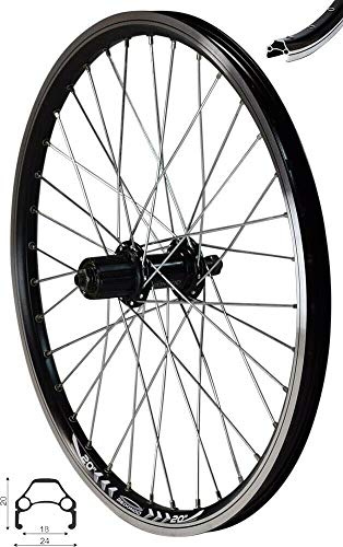 Redondo 20 Zoll Hinterrad Laufrad Hohlkammer Faltrad Fahrrad Felge Schwarz