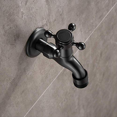 Rubinetto A Freddo Singolo Moderno In Bronzo Nero Rubinetto Per Esterni Rubinetto Per Rubinetto A Muro Da Giardino Rubinetto Per Lavatrice Per Bagno ZT001B