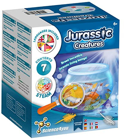 Science4you Urzeitkrebse Züchten Set für Kinder 6+ - Erstellen Sie Ihr Aquatisches Okosystem mit Wasserdrachen im Aquarium Spielzeug - Experimentierkasten mit Artemias, Forscherset fur Kinder ab 6