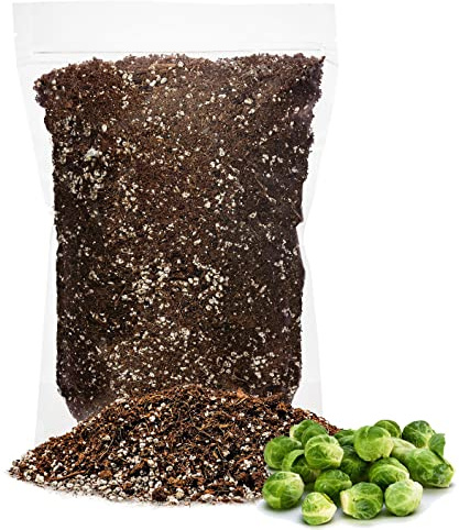 Premium Organic Potting Soil for Brussel Sprouts by Gardenera - (1 Quart Bag)
