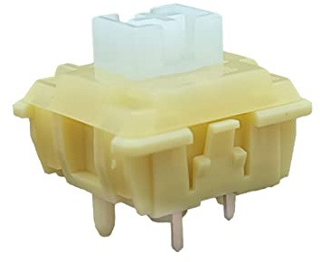 Tecsee Mechanical Keyboard Silent Shaft Switch Lubricated, Silent Linear Low Profile Yellow Medium Switch for Tablet Notebook Desktop Computer Peripheral Keyboard(70PCS Linear)