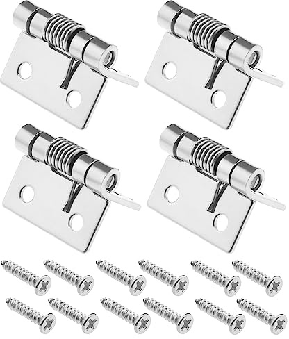 Create idea 4pcs Charnières à Ressort à Ouverture Automatique Charnières à Ressort à Fermeture en Acier Inoxydable 304 Charnières à Fermeture Automatique pour Portes Invisibles 25x32x1.5mm