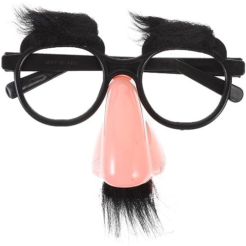 Warmhm 1 Stück Lustige Halloween-Brille, Party Favor Disguise Gläser mit Große Nase Augenbrauen Und Schnurrbart Halloween Lustige Gläser Prank für Kostüm Dekor