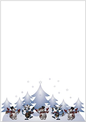 Briefpapier Weihnachten DIN A4 - Papier Xmas - 20 Blatt - Motiv Nr. 107 | 100g/m²