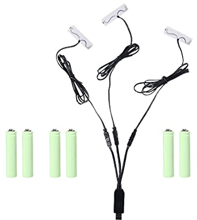 3-in-1 AA-Batterie-Eliminator, USB-Netzteil, ersetzt 1-4 Stück 1,5 V AA-Batterien für Uhr, Kamera, Gameboy, Taschenlampe, Radio