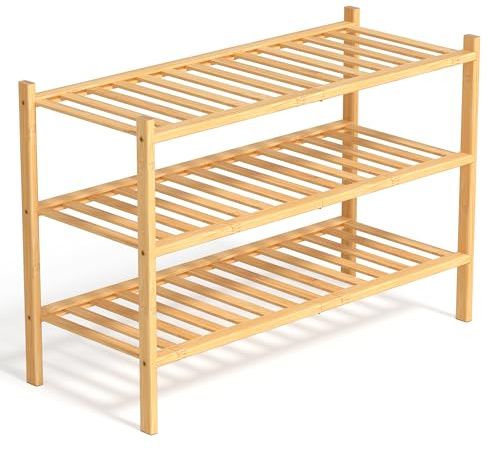 Scarpiera Bambù 3 Ripiani – Porta Scarpe Salvaspazio Slim Ingresso