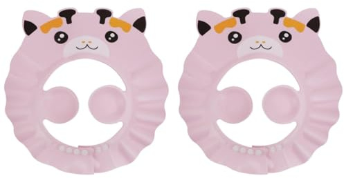 Baby duschmössa, justerbar barnschampokeps, baby bad hår tvätt schampo sköld visir hatt bad vattentät mössa ögon öronskydd för småbarn barn (rosa, blå, gul)