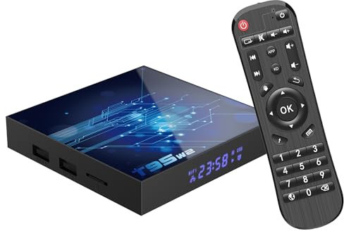 Android tv box,T95W2 Android 11.0 box 2GB RAM 16GB ROM Amlogic S905W2 Quad-Core Cortex-A53 G31 GPU Support 4K 3D 1080P AV1 2.4/5.0GHz WIFI BT4.0 10/100M Ethernet DLNA HDMI 2.1 H.265