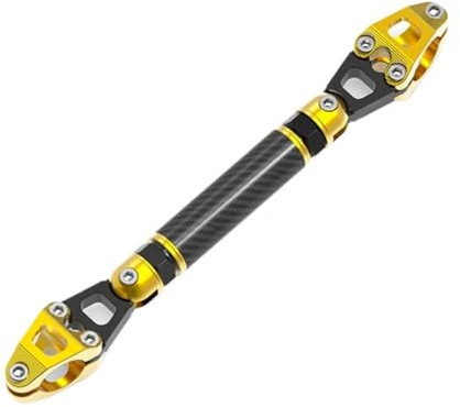 LSHIJI Traversino Manubrio Moto Barra di bilanciamento for Moto Maniglia in Lega di Alluminio Traversa Rinforzata for Manubrio a Livello 22mm Universale Manubrio Bilanciato Moto(Gold)