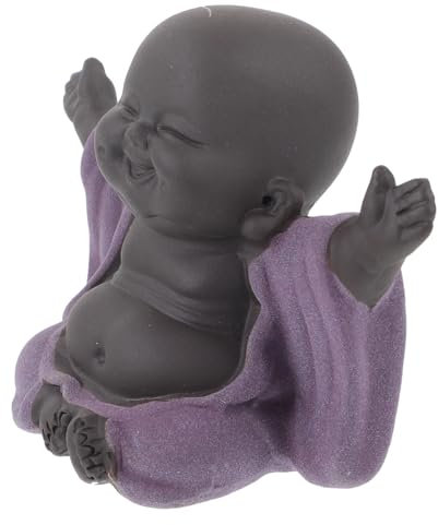 TOPBATHY Lächelnder Buddha Figur Aus Niedliche Tee-pet Statue Dekoratives Ornament Für Tisch Und Zuhause Handgefertigte Buddhistische Kunst Für Meditation Und Entspannung