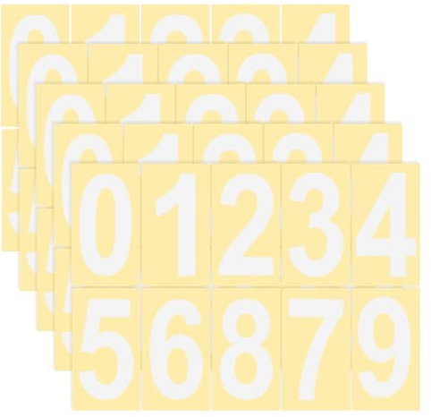 50 Stück Klebezahlen Wetterfest, 3 Zoll Reflektierende Aufkleber Zahlen, Silber Briefkasten Zahlen Groß Zahlen Sticker, Selbstklebende Türnummer Mailbox Numbers Vinyl Wasserdichte 0-9 für Adressnummer