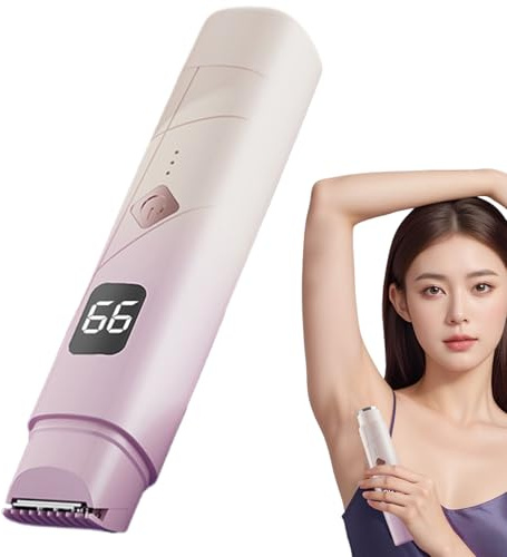 Rasoio Elettrico Per Donne - Rasoio Multifunzionale per Zona Bikini,Rifinitore per Facciali su Gambe e Ascelle con Rasoio Bikini a Doppia Testa