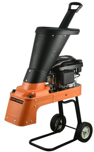 4HP Petrol Wood Chipper Shredder Mulcher - Heavy Duty - Chips up to 50mm Diameter - Powerful 159cc 4HP Engine - Belt Drive Transmission | Garden Equipment | Portable and Easy To Use | Easy Start