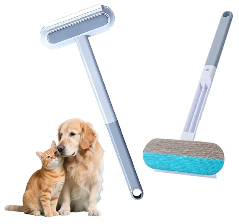 2 PCS Multifunctional Pet Hair Removal Brush, Reusable 4 in 1 Pet Hair Remover Tool for Furniture, Couch, Carpet, Clothes