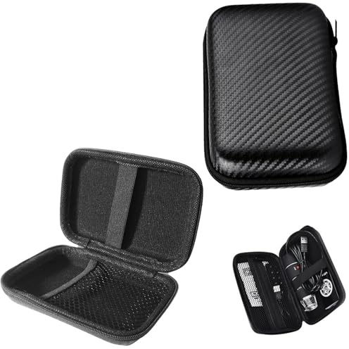 LEOUEANR Étui de rangement, pochette de rangement de protection portable pour mini sac pour câble organisateur sac pour écouteurs, banque d'alimentation, câbles de données (16 x 10 x 5 cm)