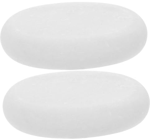 UKCOCO 2 piezas Piedras Masaje Calientes y Frías de Mármol Natural Superficie Pulida para Spa Relajante Set de Masaje Terapéutico para Mujeres y Hombres Casa