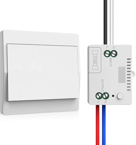 Juego de interruptores de luz inalámbricos, interruptor inalámbrico independiente sin batería, resistente al agua, interruptor de pared, controle su lámpara hasta 200 m de distancia