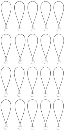 Opemg 20 Pieces Silver Tone Black Lanyard Cell Phone Charm Split Ring Strap, Clasp Lariat Cord Strap For Mobile Cell Phone/Mp3/Mp4/Usb Flash Drive//Keyrin Clever Design, Cell Phone Charms