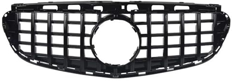Kühlergrill Für Benz E W212 E300 E350 E400 2014-16 Kühlergrill Im Rennsport-Stil, Verchromt, Frontgrill Im für GTR-Stil Glänzend Schwarz Sport Kühlergrill(GTR-Glossy Black)
