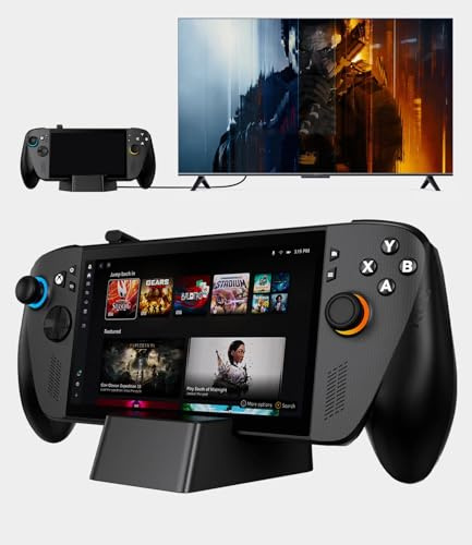 SiWiQU 5-in-1 Docking Station per ROG per Xbox Ally / Ally X (2025) Solo, TV Dock Portatile Caricatore con 4K@144Hz 2.1/ Ethernet Gigabit/2×USB 3.0/100W ricarica/Spia luminosa/USB-C integrato Cavo