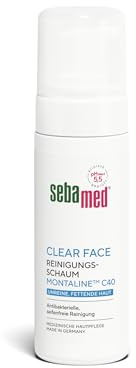 Sebamed Clear Face Unreine Haut Reinigungsschaum für unreine und fettende Haut, reinigt porentief und schonend zugleich, antibakterielle seifenfreie Reinigung mit Montaline C40