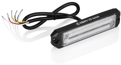 Raptors LED Technik Frontblitzer XM6 | Blau I Zulassung ECE R65 | 10–30V DC | Kreuzungsblitzer | Frontblitzer | Heckblitzer | LED Warnsystem für Einsatz- & Baufahrzeuge