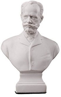 busto statua scultura in marmo del compositore russo Pyotr Ciajkovskij / Pëtr Čajkovskij 12 cm
