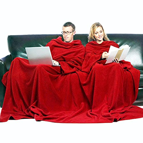 Pack de 2 Batamantas. Manta con mangas sofa bata bolsillo para mando libro talla única