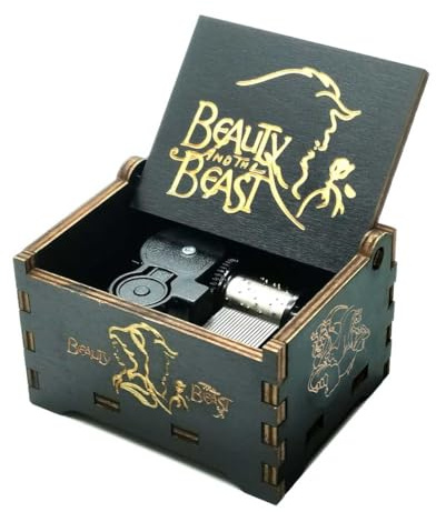 Luteney Carillon Beauty And The Beast Scatola Musicale Beauty And Beast Carillon a manovella in Legno Molto Buono Artigianato per i Regali dei Bambini