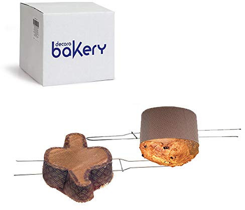 DECORA 5064016 Anstecknadel aus Edelstahl für Panettone und Colomba, 62 cm, Stahl, Silber/schwarz