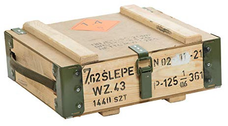 Kistenkolli Altes Land Munitionskiste Militärkiste Schatztruhe 7.62 Slepe Aufbewahrungskiste Maße ca 40x35x15cm Militärkiste Munitionsbox Holzkiste Holzbox Weinkiste Apfelkiste Shabby Vintage