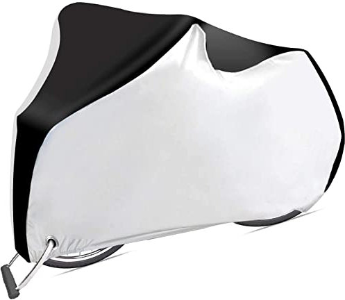 Cymax Bike Cover Waterproof Outdoor Bicycle Cover Thicken Windproof UV Snow Rustproof with Lock Hole Storage Bag for Mountain Road Bike City Bike Beach Cruiser Bike,200x70x110cm