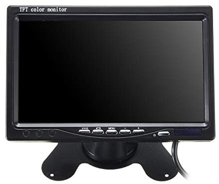 YONGYAO 7 Pouces Vue arrière de Voiture Appui-tête Moniteur Lecteur DVD magnétoscope Moniteur TFT LCD Affichage réglable Rotatif