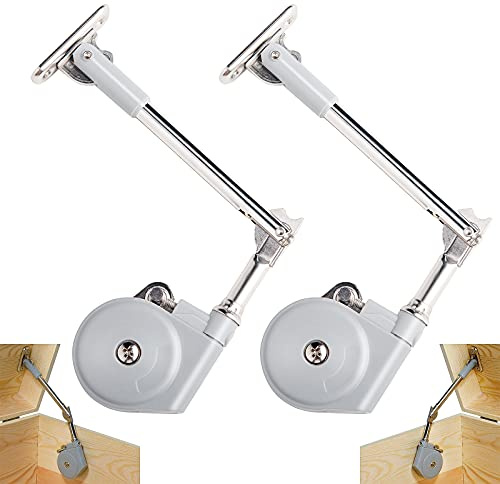 APFFSY Lot de 2 charnières de sécurité à fermeture douce pour coffre à jouets à fermeture lente