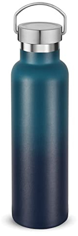 Volhoply Gradient Stainless Steel Water Bottles,600 ML Vacuum Insulated Double Wall Travel Bottle with Leak Proof Lid of Handle,Metal Reusable Standard Mouth Flask for School,Hikers,Gift