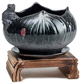 HASMI Pot De Fleur Exterieur Pot de Fleurs Soucoupes Décoration Décoration créative Pot de Fleurs en céramique rétro Bonsai Simple Bureau décoration Florale Pots De Pépinière