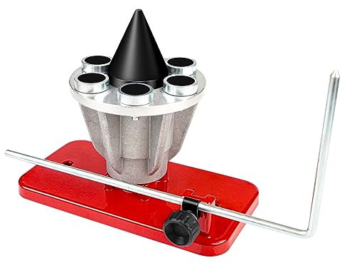 RACTOP Equilibrador de cuchillas para cortacésped magnético para montaje en pared, kit de herramientas para cortacésped profesional, repuesto para 42-047, rojo