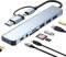 Hub USB 3.0 2.0 USB-C 8 ports : répartiteur, rallonge, adaptateur multiport avec lecteur de carte SD, TF, ports audio – Élargissez votre ordinateur portable, MacBook, PC, clé USB et plus
