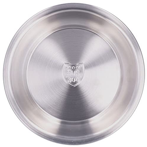 QANYEGN Plato Hondo Redondeado, Placa De Acero Inoxidable, Plato Redondeado De Sopa Para Uso Doméstico, Cocina.(8.7in)